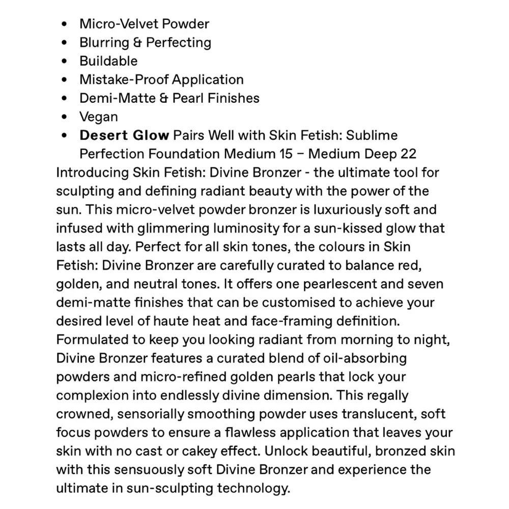 Pat McGrath Desert Glow Divine Bronzer | NEW | BNIB | Skin Fetish